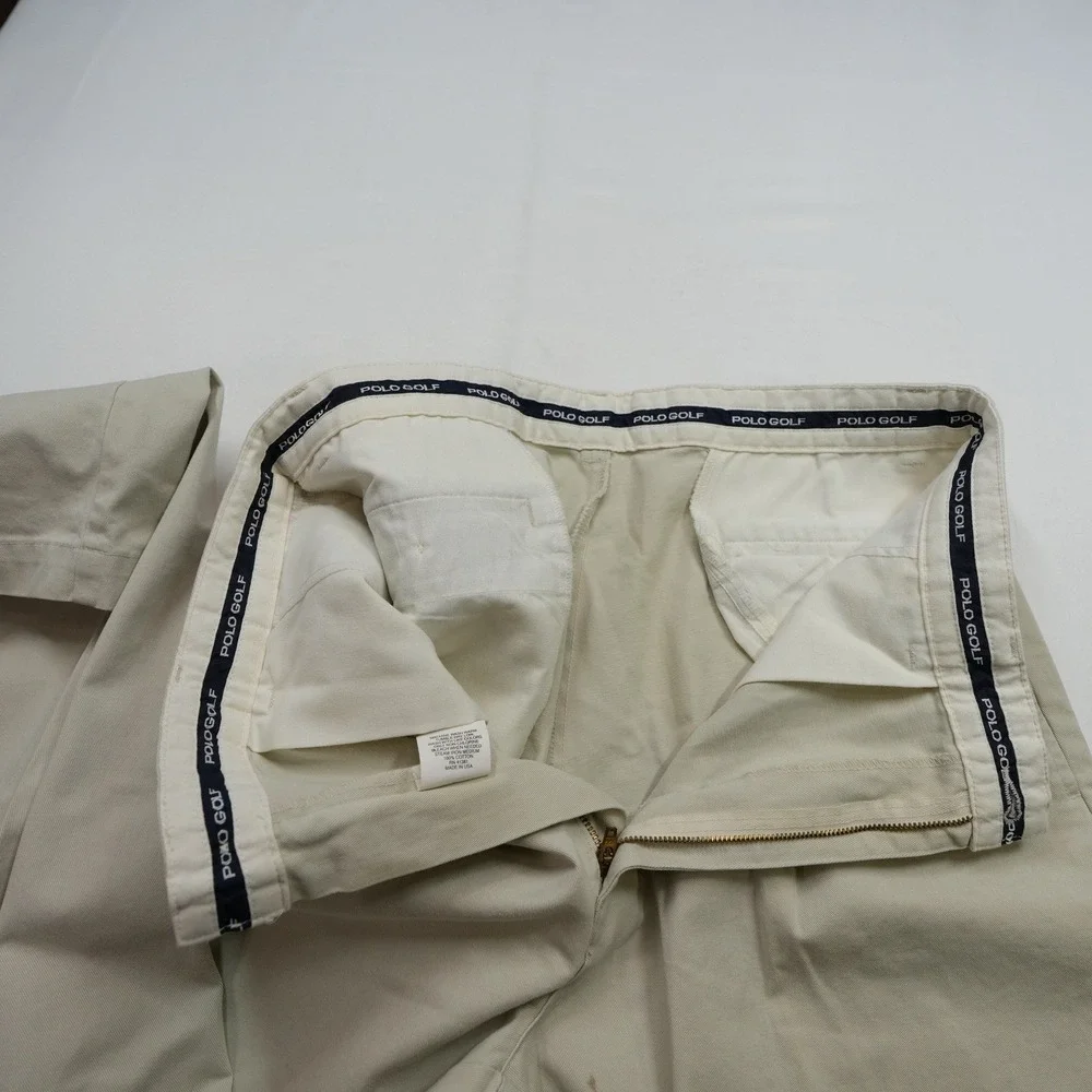 Polo Ralph Lauren Classic fit pants chino‎ golf 33x34 khaki vintage Made in USA